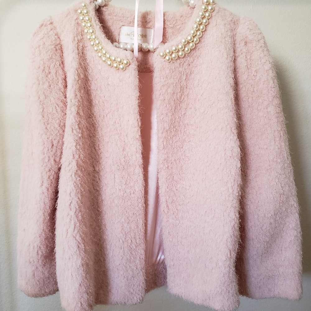 Women's Pink Fuzzy Jacket